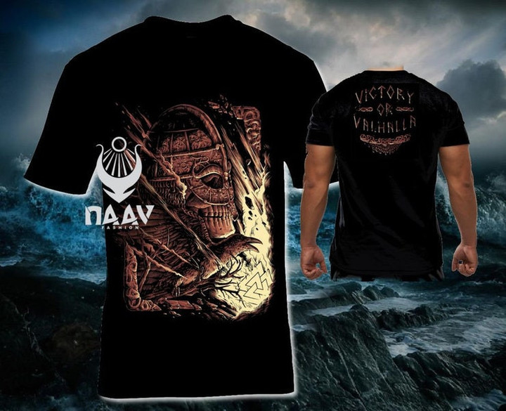 VICTORY or VALHALLA VIKING Mens T shirt Tee Unisex Vikings Norse Warrior Fashion Battle Odin Raven Ravens Asatru Vikings Soldier Victory