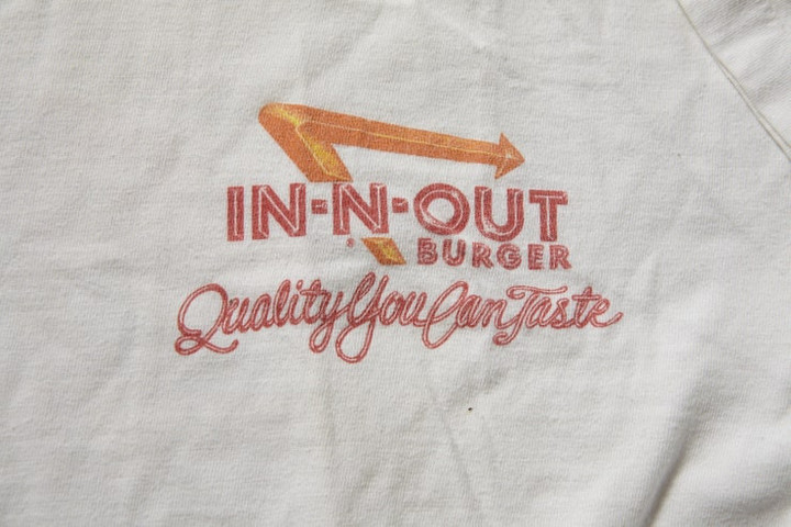 In  N  Out Burger Vintage 1993 Series Screen Print T Shirt  100 Cotton  Size XL  Short SleeveTee