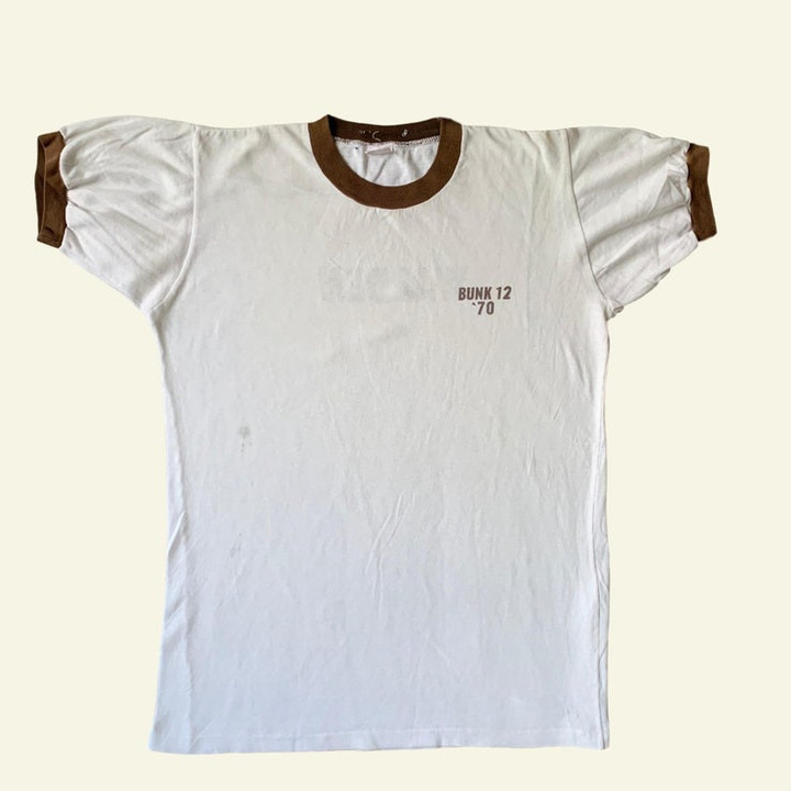 Vintage 1970s Ringer Camp T Shirt