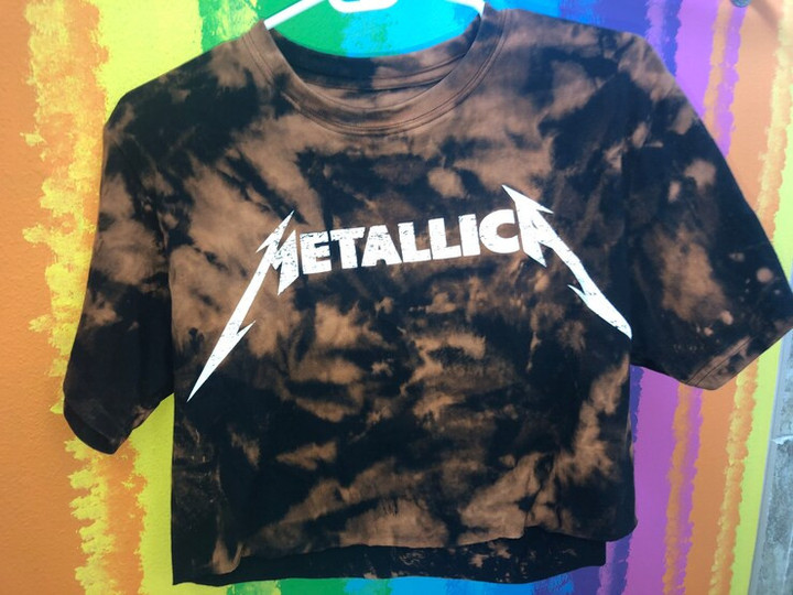 Metallica Cropped Tie Dye Tee