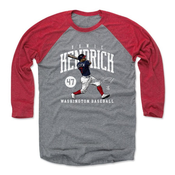 Howie Kendrick Mens Baseball T Shirt   Washington Baseball Howie Kendrick Game WHT