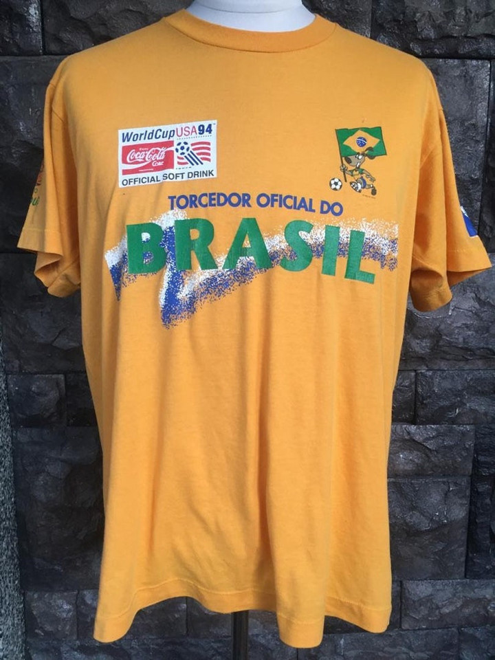 Vintage 90s World Cup USA Brazil Coca Cola t shirt
