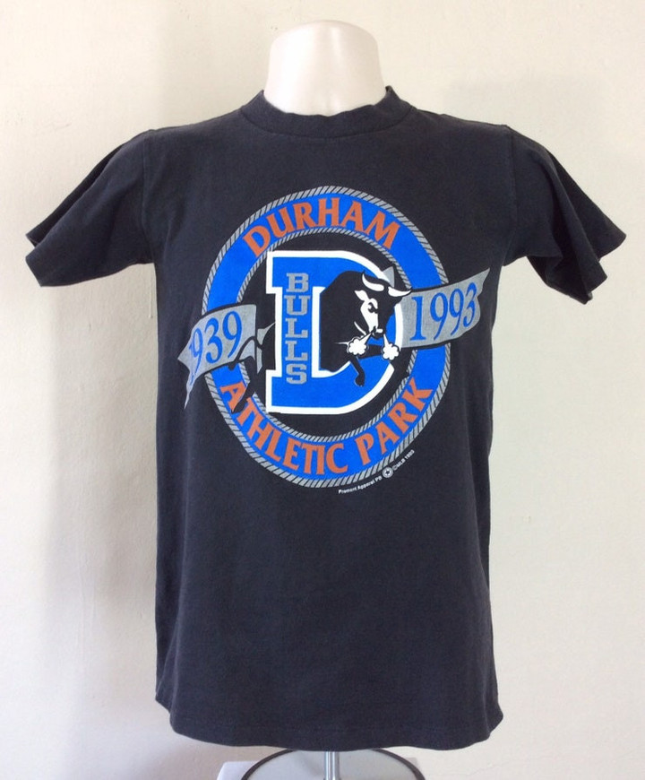Vtg 1993 Durham Bulls Athletic Park T Shirt Black XSS 90s Minor League Baseball Team