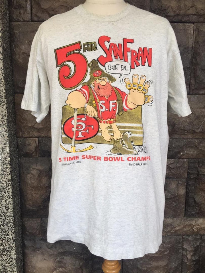 Vintage 5 time super bowl champ NFLT t shirt