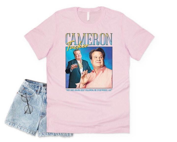 Cameron Tucker Homage T shirt Top Shirt Tee Funny Modern Family TV Show 90s 80s Cam
