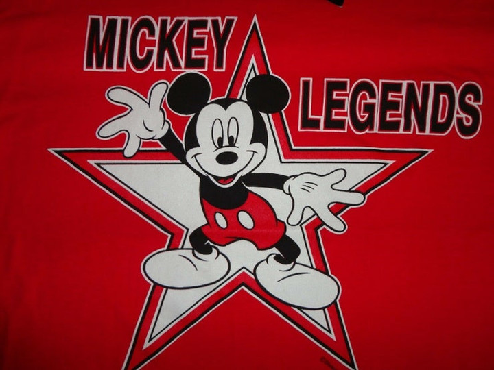Vtg Red NWT Mickey Unlimited Mickey Legends Walt Disney Cotton tshirt Adult 2X