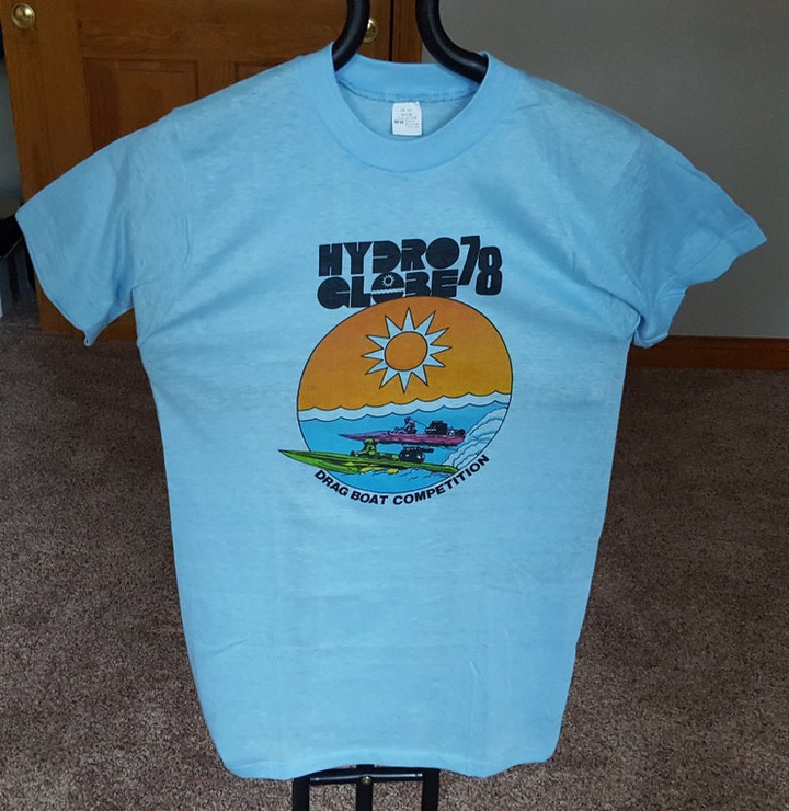 Vintage 70s Drag Boat Racing Single Stitch T Shirt