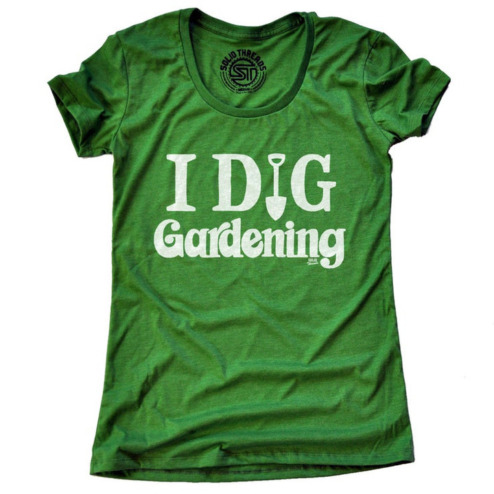 Womens Dig Gardening Vintage Inspired T shirt Retro Tree Hugger Tee Funny Pop Culture Shirt Cool Nature Graphic Tee