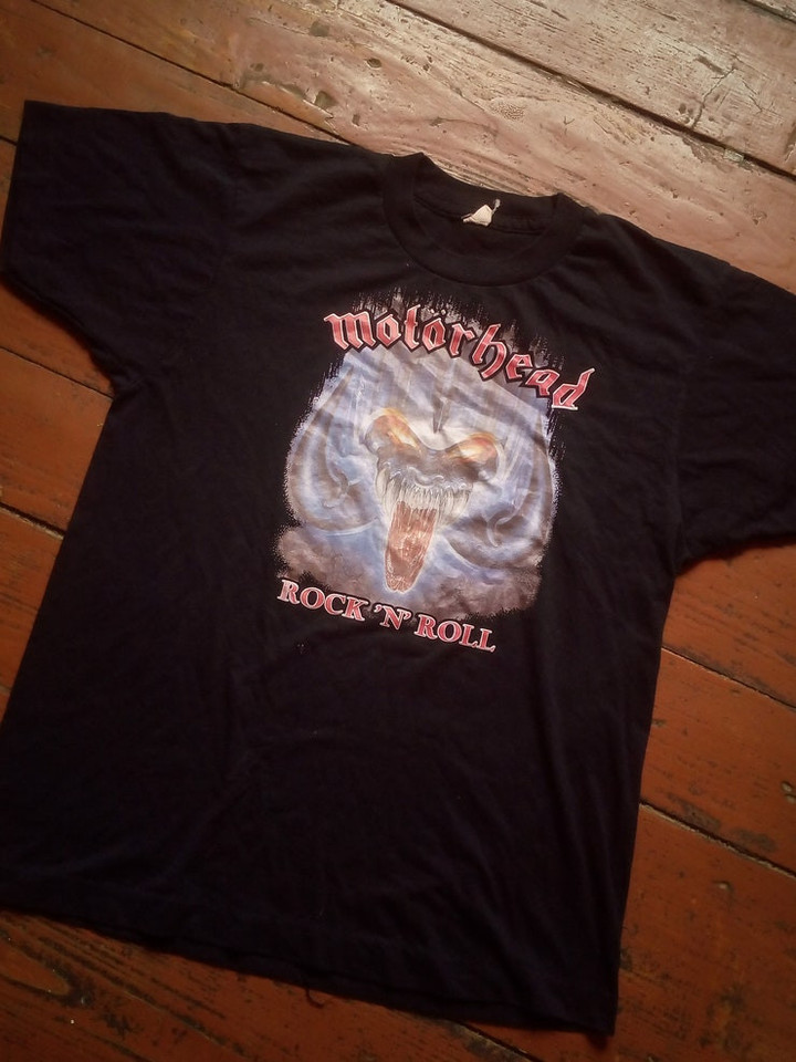 Vintage 80s Motorhead T Shirt Rock N Roll Tour 1987 RAREJudas PriestIron MaidenBlack SabbathMetallicaMegadeth