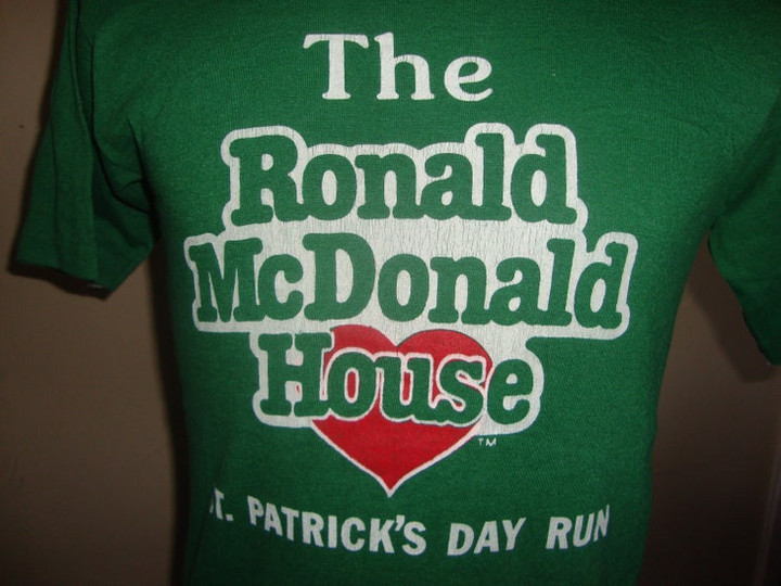 Vintage 80s The Ronald McDonald House St Patricks Day Run Green T Shirt Size S