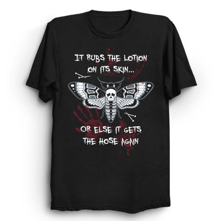 Silence of the Lambs Gothic Horror Moth Gift T Shirt  Creepy Cute Goth Halloween Shirt  Aesthetic Tattoo T Shirt  Buffalo Bill Shirt