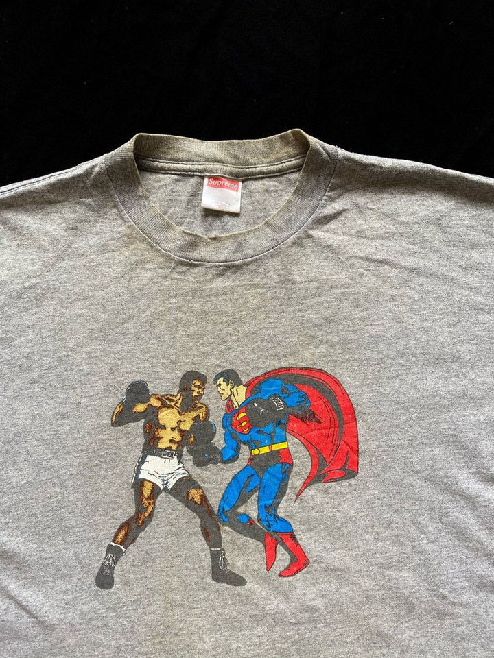 Rare Supreme Muhammad Ali Vs Superman Tshirt X large Size