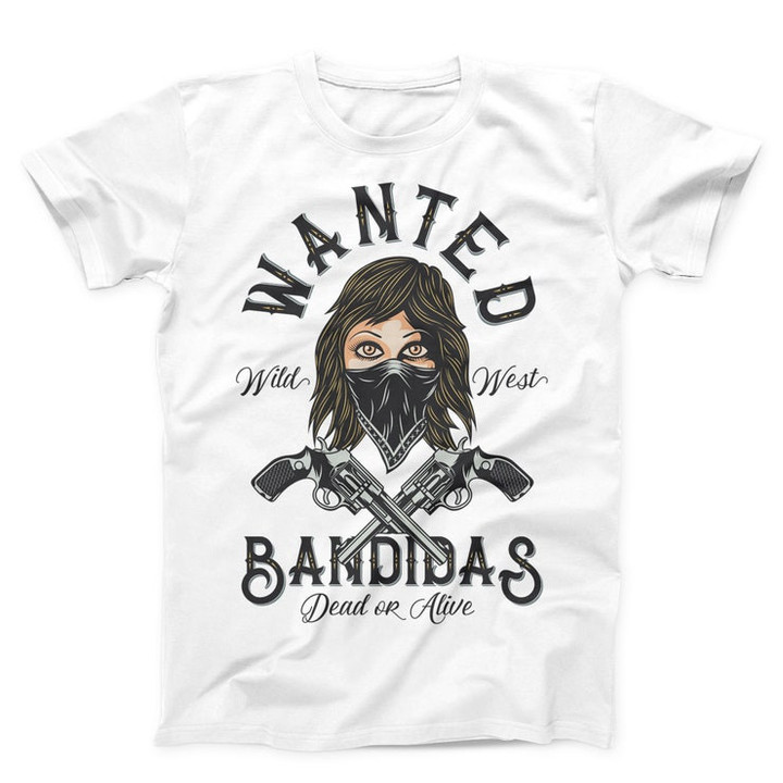 Wanted Pistol Unisex T shirt Graphic Creative Tee Funny Shirt Women and Men T shirt Best Shirt Friends Gift T shirt Horror T shirt