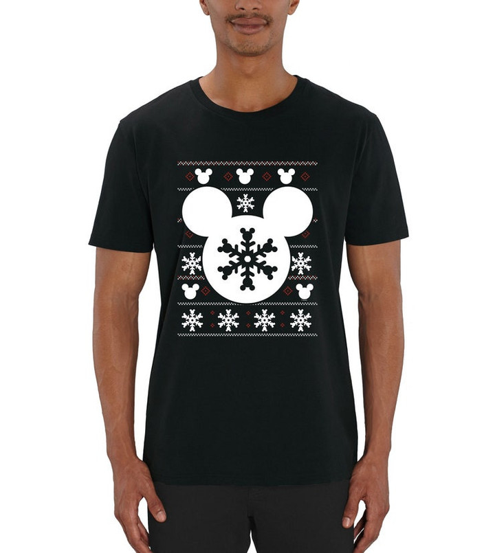 Mickey Mouse Festive Print Mens T Shirt
