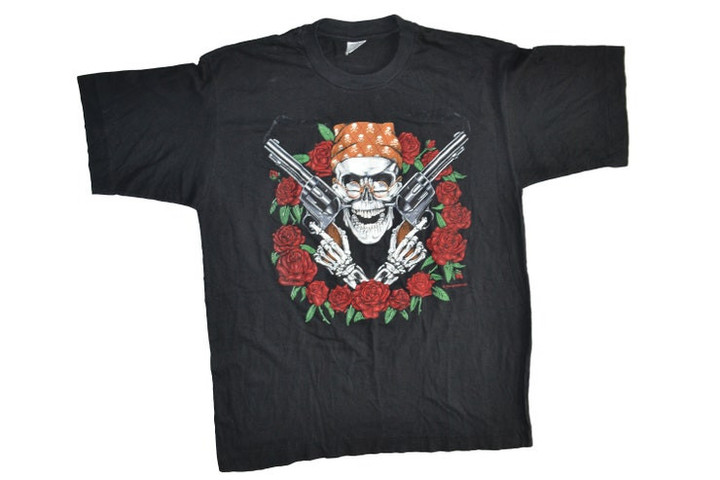 Vintage Bootleg 1989 Air Waves Guns N Roses T Shirt Size L