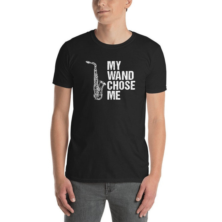 Saxophone My Wand Chose Me Funny Band T Shirt Unique  ooak product from HeroWearApparel