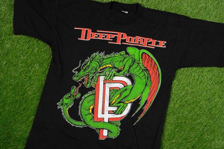 Vintage 1993 DEEP PURPLE T Shirt L  The Battle Rages On Tour Tee  Van Halen Jon Bon Jovi Kiss 90s Mtley Cre Scorpions Guns n Roses
