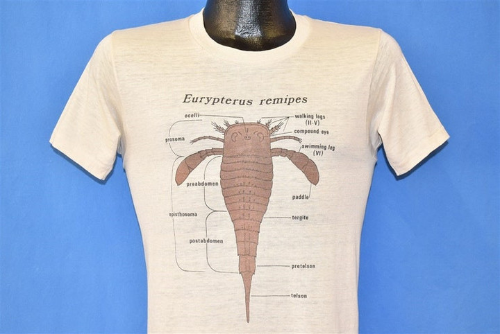 70s Eurypterus Remipes Anatomy t shirt Extra Small