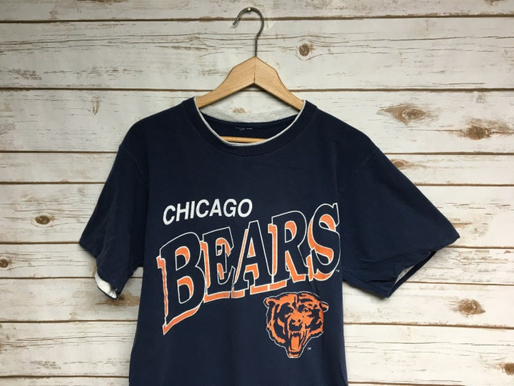 Vintage 90s Chicago Bears t shirt Bears football distressed t shirt NFL Chicago football DA Bears SNL tee   SmallMedium