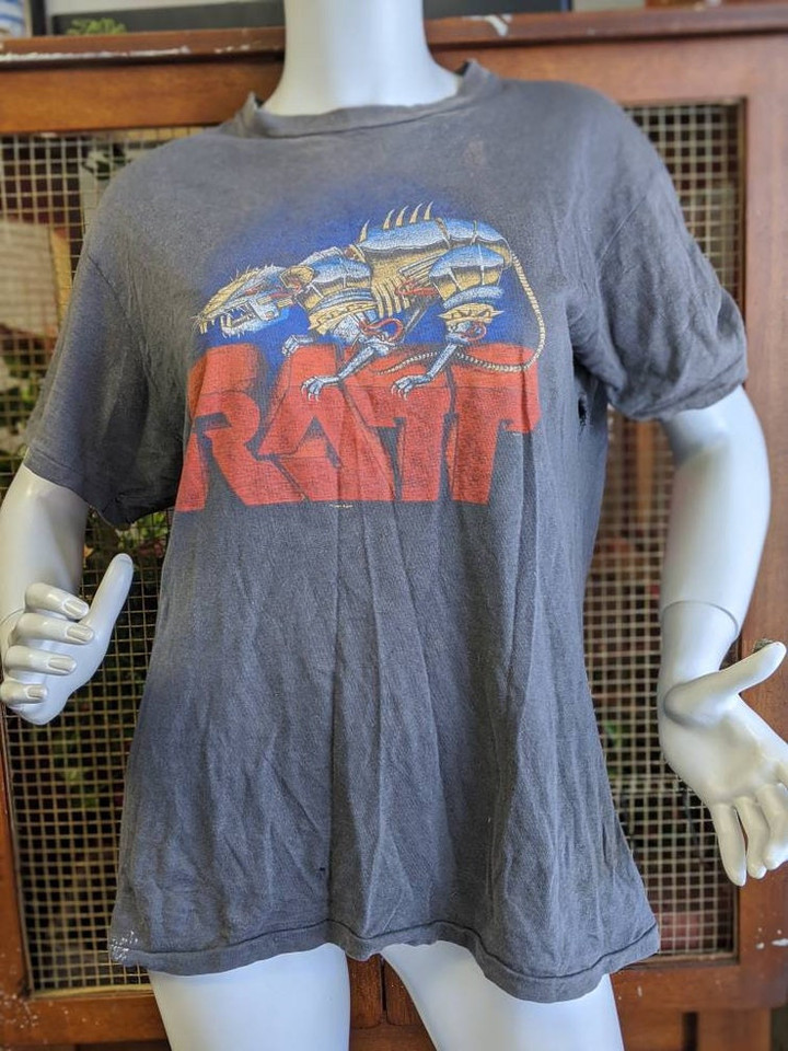 1984 Vintage RATT Tee Shirt Out of the Cellar Tour 84 Round and Round