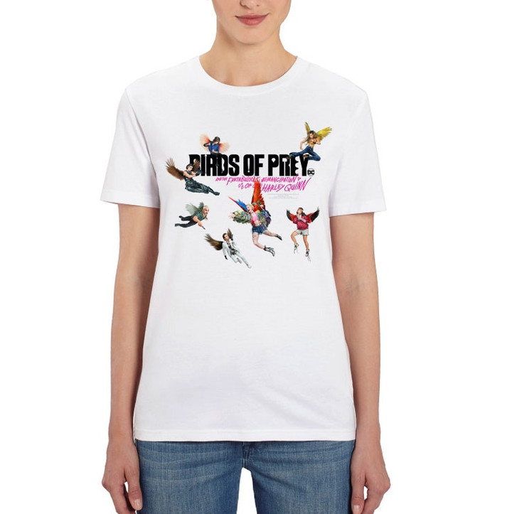 Harley Quinn Birds of Prey Character Wings Ladies T Shirt