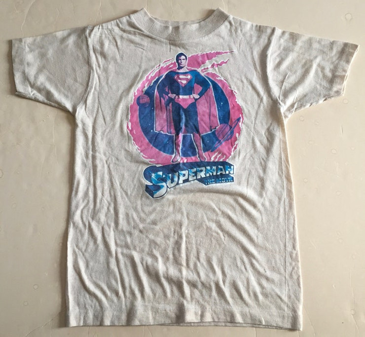 70s Vintage Superman The Movie 1978 promo movie childs kids iron on T Shirt   YOUTH 5 LONG