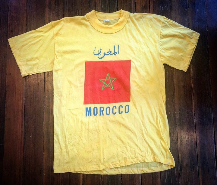 Vintage 80s Morocco Tourist Single Stitch Tee T Shirt M Med Medium