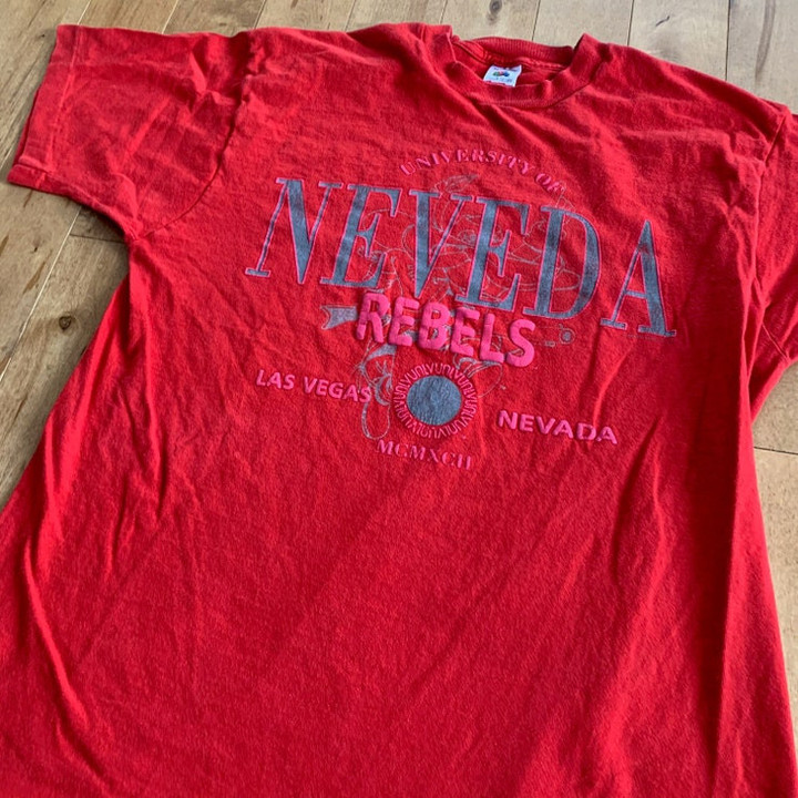 90s UNLV Runnin Rebels Misprint T shirt University of Neveda Vintage 1990s Las Vegas Nevada Tee Made in USA
