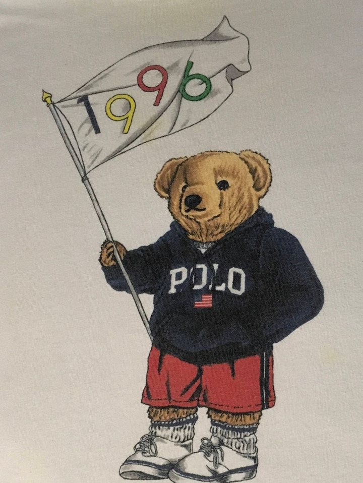 Ralph Lauren 1996 Olympics Polo Bear T Shirt Hip Hop Streetwear Vintage Unisex Tee Rare