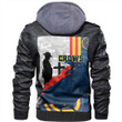 Adelaide Crows Anzac Day - Lest We Forget - Football Team Zipper Leather Jacket | Rugbylife.co
