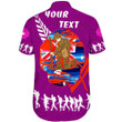 Rugbylife Clothing - (Custom) New Zealand Anzac Red Poopy Purple Short Sleeve Shirt