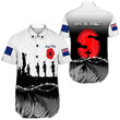 New Zealand Anzac Day Silhouette Soldier Short Sleeve Shirt | Rugbylife.co
