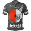 New Zealand Anzac Red Poopy Polo Shirt