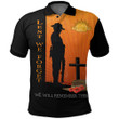 (Custom) Anzac Day Lest We Forget Soldier Standing Guard Polo Shirt