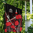Rugbylife Flag - Anzac Day Camouflage Poppy & Barbed Wire Flag