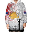 Anzac Day Lest We Forget Camouflage & Poppy Oodie Blanket Hoodie | Rugbylife.co
