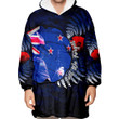 New Zealand Anzac Day Poppy Oodie Blanket Hoodie | Rugbylife.co
