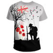 Rugbylife Clothing - New Zealand Anzac Lest We Forget Remebrance Day White T-shirt