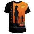 Rugbylife Clothing - (Custom) Anzac Day Lest We Forget Soldier Standing Guard T-shirt
