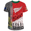 Rugbylife Clothing - (Custom) Australia Indigenous & New Zealand Maori Anzac (Red) T-shirt