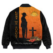Rugbylife Clothing - Anzac Day Lest We Forget Soldier Standing Guard Bomber Jacket