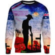 Rugbylife Clothing - Anzac Day Australia Soldier We Will Rememer Them.Sweatshirt