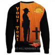 Rugbylife Clothing - (Custom) Anzac Day Lest We Forget Soldier Standing Guard.Sweatshirt