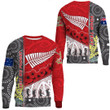 (Custom) Australia Indigenous & New Zealand Maori Anzac (Red).Sweatshirt | Rugbylife.co
