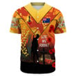 Rugbylife Clothing - (Custom) Australia Anzac Lest We Forget 2022 - Orange Baseball Jersey