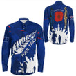 Rugbylife Clothing - (Custom) Australia Anzac Camouflage Mix Fern Long Sleeve Button Shirt | Rugbylife.co
