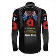 Rugbylife Clothing - (Custom) Anzac Remembrance Day Lest We Forget Long Sleeve Button Shirt
