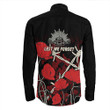Rugbylife Clothing - Anzac Day Camouflage Poppy & Barbed Wire Long Sleeve Button Shirt