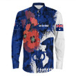 Rugbylife Clothing - Anzac Day Silhouette Soldier Long Sleeve Button Shirt