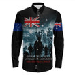 Rugbylife Clothing - Australia Anzac Day Soldier Remembrance Long Sleeve Button Shirt